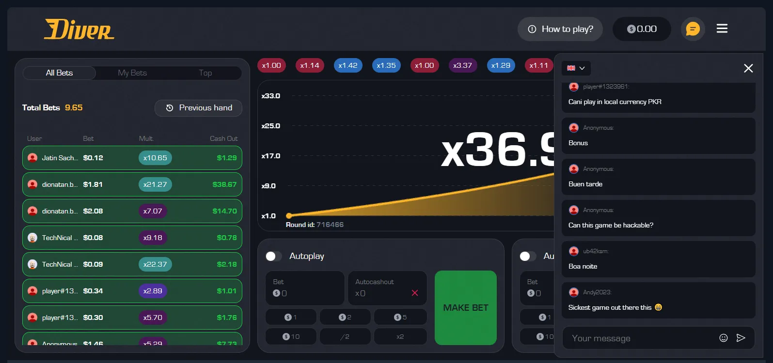 diver chillbet bonus